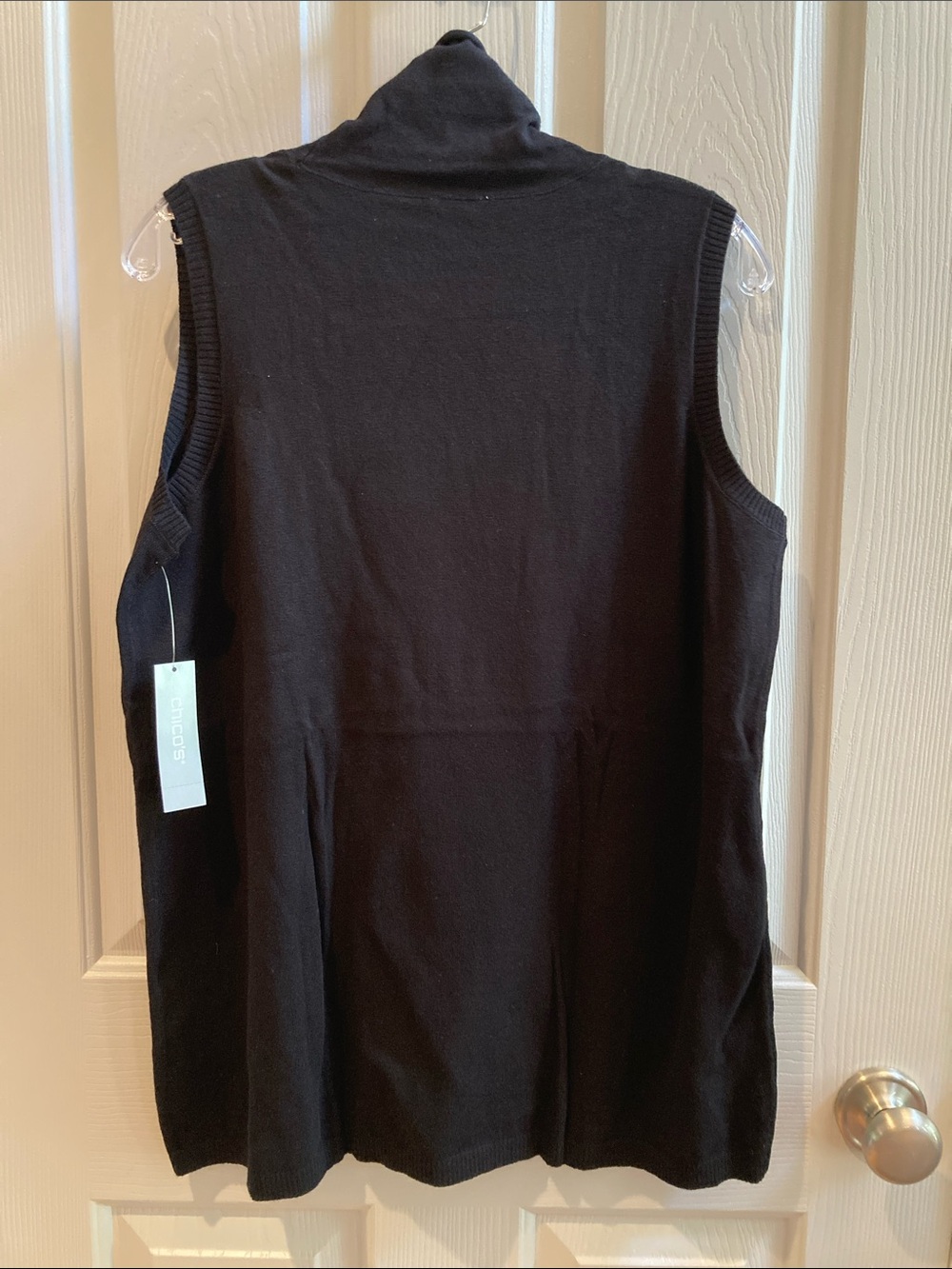 NWT Chico's Black Sleeveless Turtleneck Tank - Picture 2 of 5
